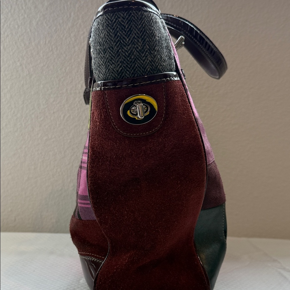 Vintage Coach Holiday Patchwork Tote Bag G05Q-9752 - Picture 5 of 11